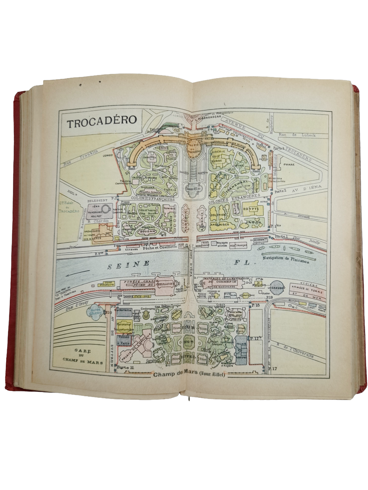 オ・ボン・マルシェ版 1900年パリ万博図解ガイド、折りたたみ地図
