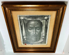Load image into Gallery viewer, Veronica's Veil Reliquary, Official Vatican Catholic Relic on Linen With Spanish Wax Seal, Circa 1870, Excellent Condition. Original