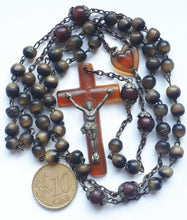 Load image into Gallery viewer, SOLD Irish Horn Rosary, Five Decade, 52 cm In Length, Bronze Chain, Excellent Condition