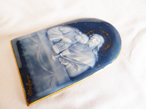 SOLD Pate sur Pate Plaque 11x7 cm Christ with The Virgin Mary Signed A Riffaterre (1868-1935)