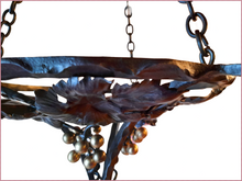Load image into Gallery viewer, Art Nouveaux Chandelier by Muller Frères of Lunneville, 4 Shades, Hand Made, Perfect Condition - FREE SHIPPING