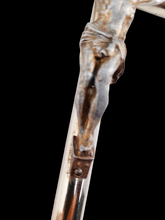 Laden Sie das Bild in den Galerie-Viewer, Antique Chapel Cross, Chromed Bronze, Lourdes Souvenir, 25 x 13 Centimetres, Circa 1890 Ships Duty Paid