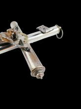 Laden Sie das Bild in den Galerie-Viewer, Antique Chapel Cross, Chromed Bronze, Lourdes Souvenir, 25 x 13 Centimetres, Circa 1890 Ships Duty Paid