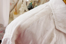 Laden Sie das Bild in den Galerie-Viewer, Reserved for Elizabeth Antique Hemp Evening Dress Shirt, Rare,  Hand Woven Finest Hemp, Circa 1860, Hand Made, From French Chateau, Mono M