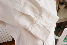 Laden Sie das Bild in den Galerie-Viewer, Reserved for Elizabeth Antique Hemp Evening Dress Shirt, Rare,  Hand Woven Finest Hemp, Circa 1860, Hand Made, From French Chateau, Mono M