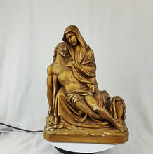 Load image into Gallery viewer, SOLD La Pieta Statue in Gilded Plaster after Michelangelo by François-Dominique Monna of Toulouse Circa 1890 28x20x14 Centimetres