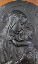 Load image into Gallery viewer, Bronze Alma Mater after Sandro Botticelli, signed L de Helley, French Circa 1890, 15x11 Centimetres on Wooden base