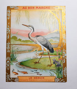 Victorian Trade Cards From Au Bon Marche Paris, Very Rare Complete Set Of 10 Cards, Theme Is Fables Of Jean De La Fontaine