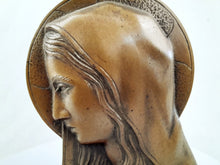 Load image into Gallery viewer, Art Deco Bronze of Our Lady of Lourdes Marked Lojou, Circa 1930, 9x8 centimetres not including the base, Excellent Condition