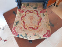 Load image into Gallery viewer, SOLD Antique Prayer Chair, French Prie Dieu, Napoleon III Era Circa 1860, Rare Original Hand Woven Tapestry, Excellent Antique Condition