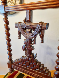 SOLD Antique Prayer Chair From Lourdes, French Prie Dieu, Hand Carved Walnut Circa 1860, Beautiful Condition