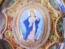 Load image into Gallery viewer, 1st Class Reliquary Containing 3 Relics of The Virgin Mary Plus Relics of 5 Other Saints, Including Saint Francis of Assisi, Circa 1850
