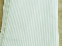 Load image into Gallery viewer, Vintage Striped Satin Fabric, Soft Cotton Backing, 98 x 320 Centimetres, Pale Green Stripe