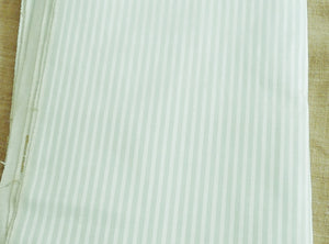 Vintage Striped Satin Fabric, Soft Cotton Backing, 98 x 320 Centimetres, Pale Green Stripe