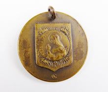 Load image into Gallery viewer, Antique Christian Medal of Saint Genvieve by Abbot Auguste Corbierre Circa 1920