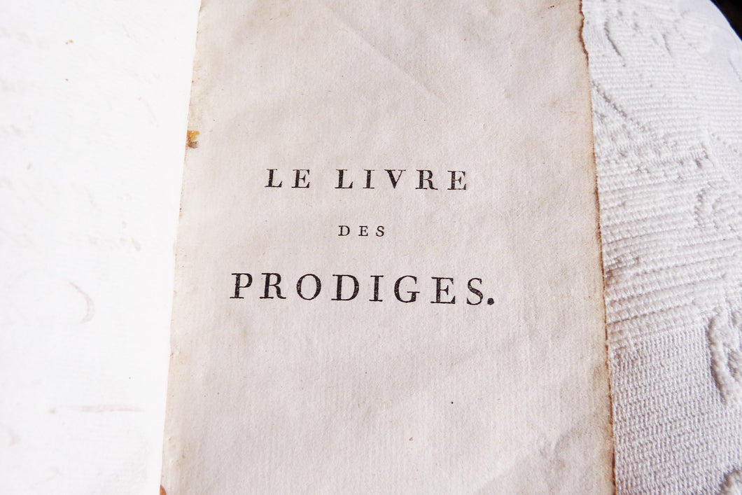 SOLD Le Livre Des Prodiges - The Book of Wonders Published 1802 Rare and Important Book