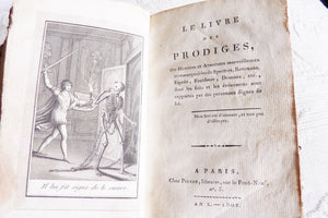 SOLD Le Livre Des Prodiges - The Book of Wonders Published 1802 Rare and Important Book