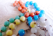 Load image into Gallery viewer, Christian Rosary, French, Multi Coloured Glass Beads 5 Decade
