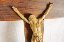 Load image into Gallery viewer, Large Antique Chapel Cross, Oak Cross With Cast Bronze Corpus Christi, Circa 1860