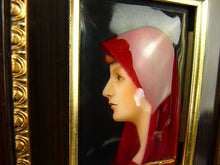 Load image into Gallery viewer, SOLD Saint Fabiola Enamel, After Jeanne Jaques Henner, by René BARLAUD Master Enameller of France,  Limoges France  circa 1930