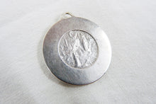 Load image into Gallery viewer, Silver Lourdes Medal By Jean Blanche of Paris Circa 1880, 3 centimetres Diameter, 10.1 grams, Plus New 925 Silver Chain