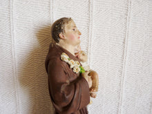 Load image into Gallery viewer, St Anthony Of Padua, Antique Polychrome Statue, Circa 1850, Lovely Condition, 32 Centimetres Tall