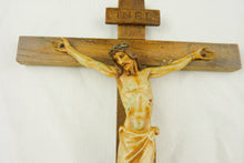 Load image into Gallery viewer, Antique Crucifix, Cold Painted Bronze, Probably Austrian, Early 19th Century, 27 x 19 Centimetres