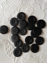 Load image into Gallery viewer, Set Of 24 Vintage Ralph Lewin Buttons Black, 23 or 18 mm Diameter, Unused