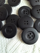 Load image into Gallery viewer, Set Of 24 Vintage Ralph Lewin Buttons Black, 23 or 18 mm Diameter, Unused
