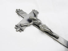 Load image into Gallery viewer, Holy Water Font, Antique Pewter Stoup, Frog Insignia On Base, Circa 1860