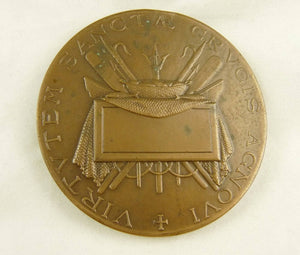 Art Deco Bronze Medal of Saint Andrew The Apostle by Abel La Fleur in 1950