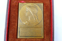 Load image into Gallery viewer, Bronze Medal By Louis Oscar Roty Produced By Arthus Bertrand of France Circa 1890 Boxed