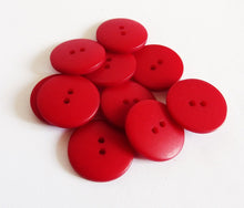 Load image into Gallery viewer, Set Of 12 Vintage Italian Made Buttons, Multi Tone Red, 23 &amp; 18 mm Diameter sizes available