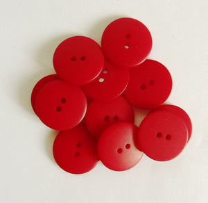 Set Of 12 Vintage Italian Made Buttons, Multi Tone Red, 23 & 18 mm Diameter sizes available