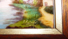 Load image into Gallery viewer, Limoges Enamel Plaque by R Restoueix Depicting Limousin Country Scene