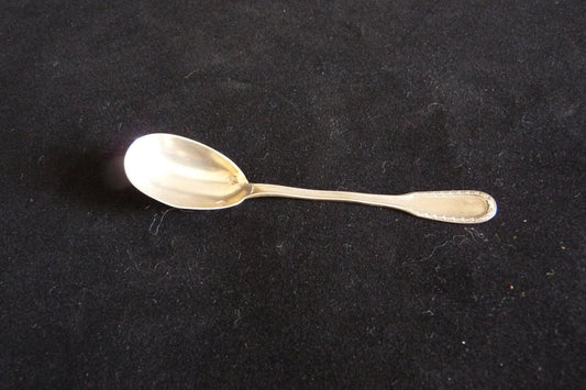 Antique French Solid Silver Salt Spoon by Olier & Caron, 10.5 cm, c. 1910